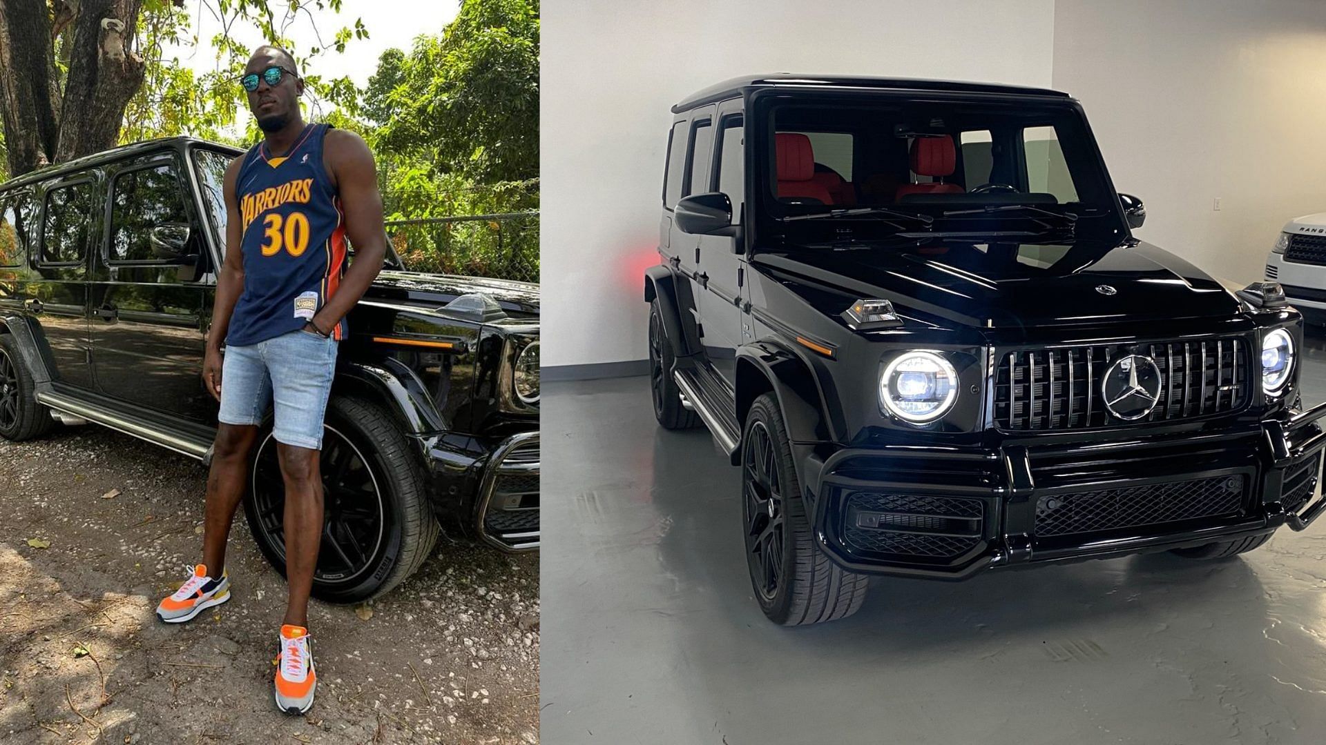 Usain Bolt with his G63 AMG SUV