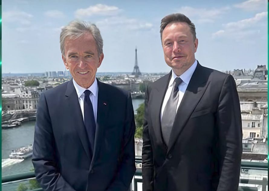 Bernard Arnault With Billionaire Elon Musk