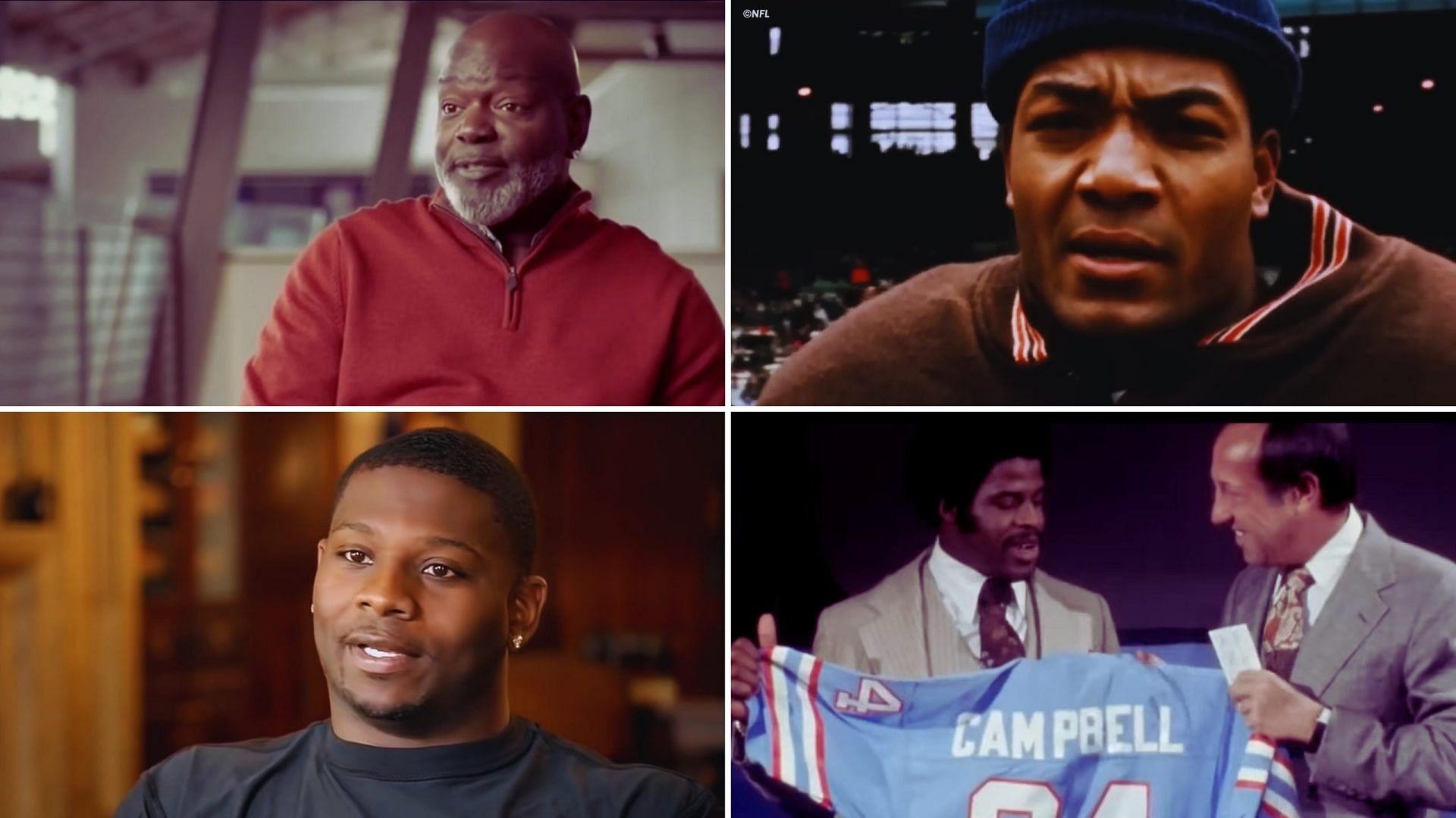 Emmitt Smith, Jim Brown, Earl Campbell and LaDainian Tomlinson