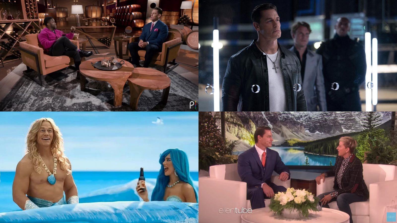 John Cena show in in F9 and Barbie and doing interview with Ellen and Kevin Hart