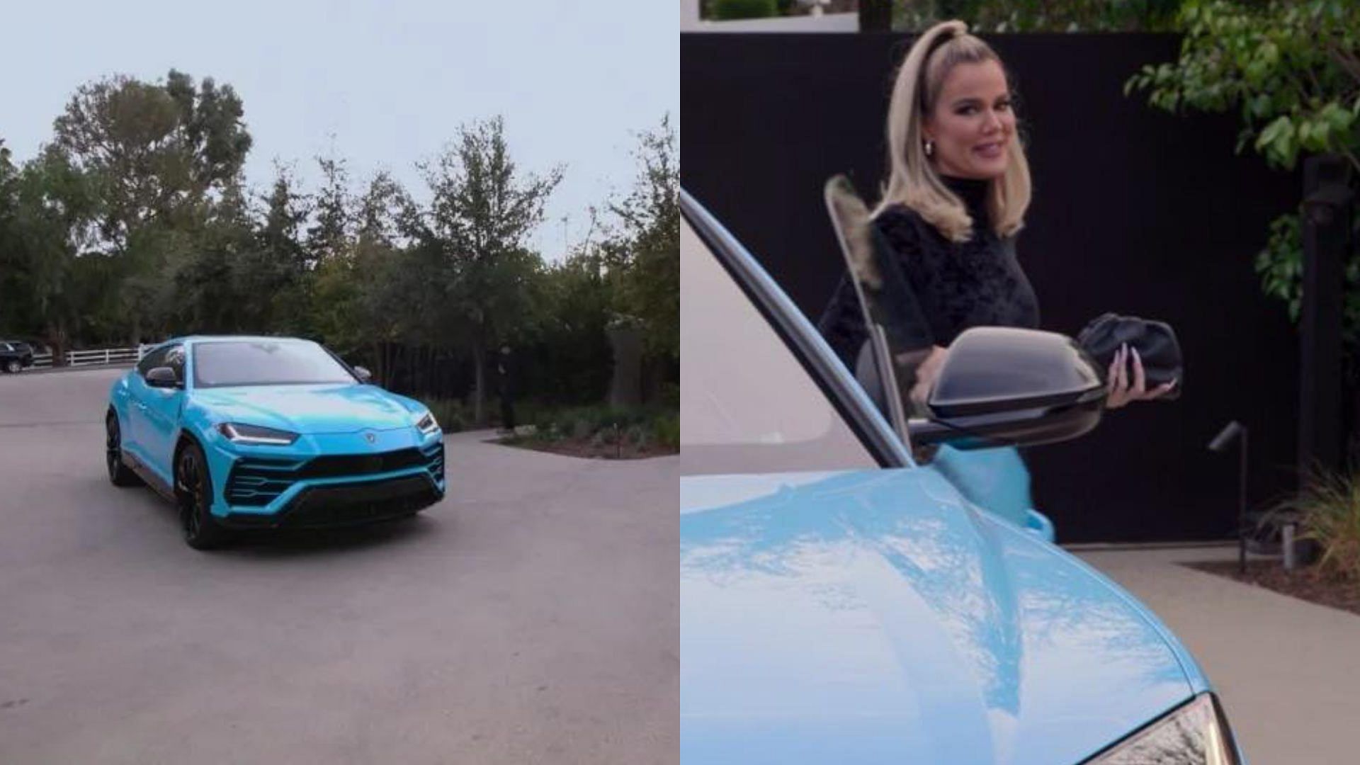 Khloe Kardashian’s blue Lamborghini Urus