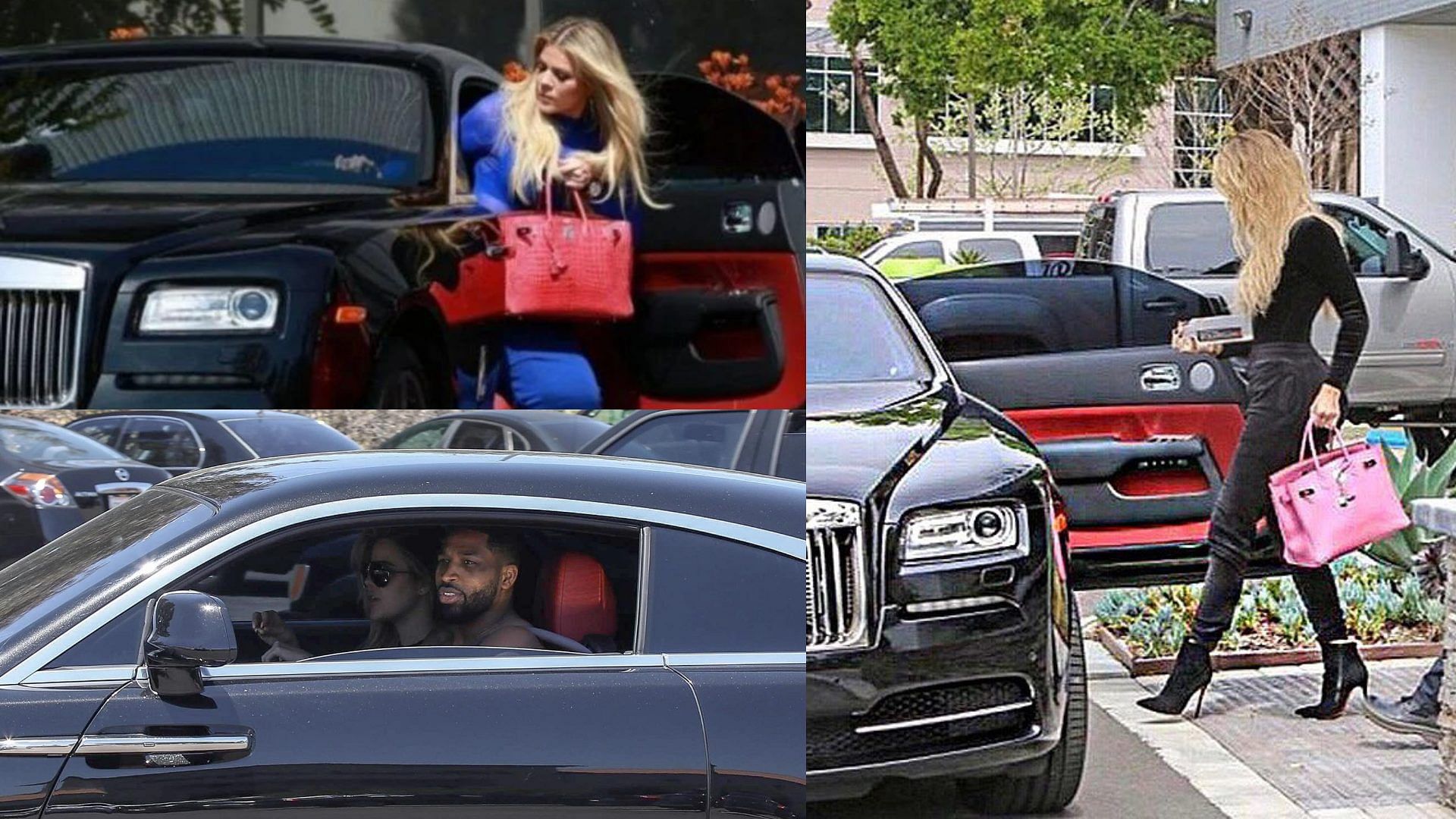 Khloe Kardashian’s with her black Rolls Royce Wraith