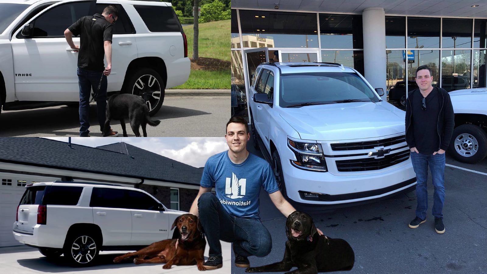Alex Bowman with his Chevrolet Tahoe RST