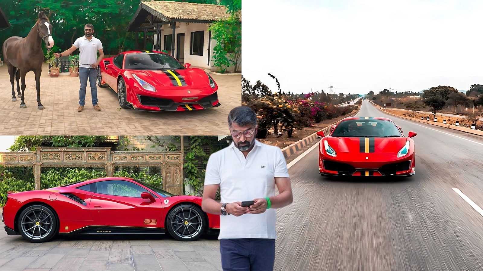 Boopesh Reddy wuth his Ferrari 488 Pista