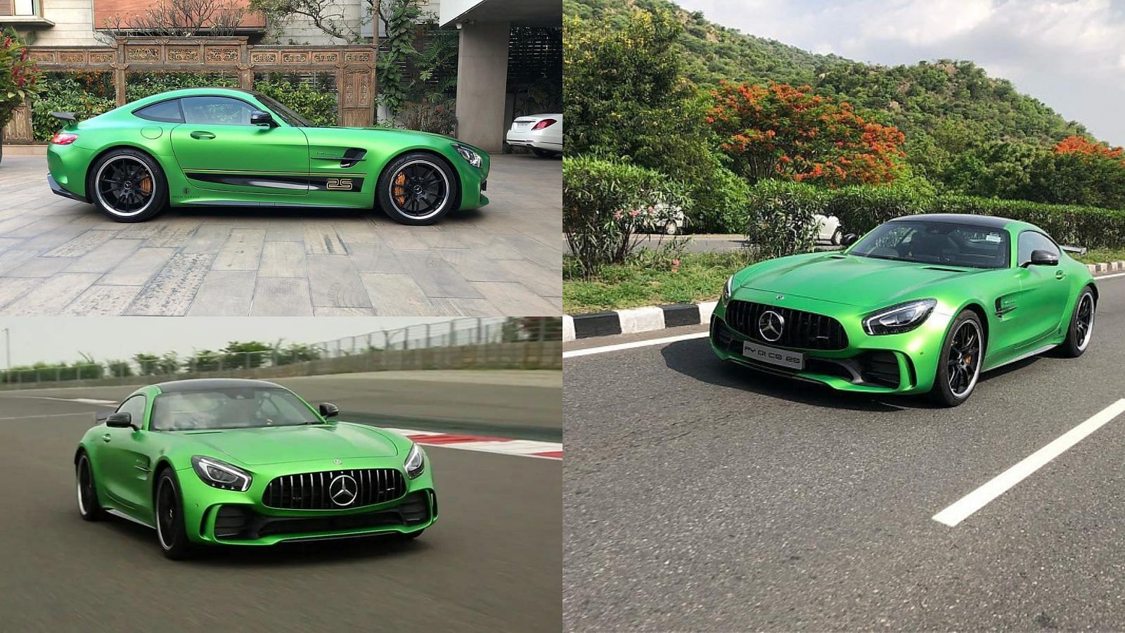 Boopesh Reddy's green Mercedes-AMG GTR