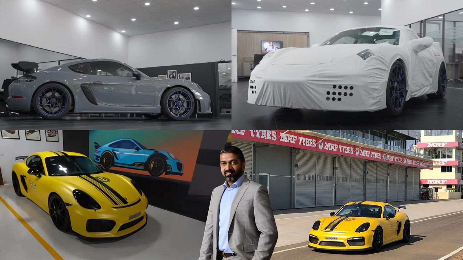 Boopesh Reddy with his Porsche Caymans