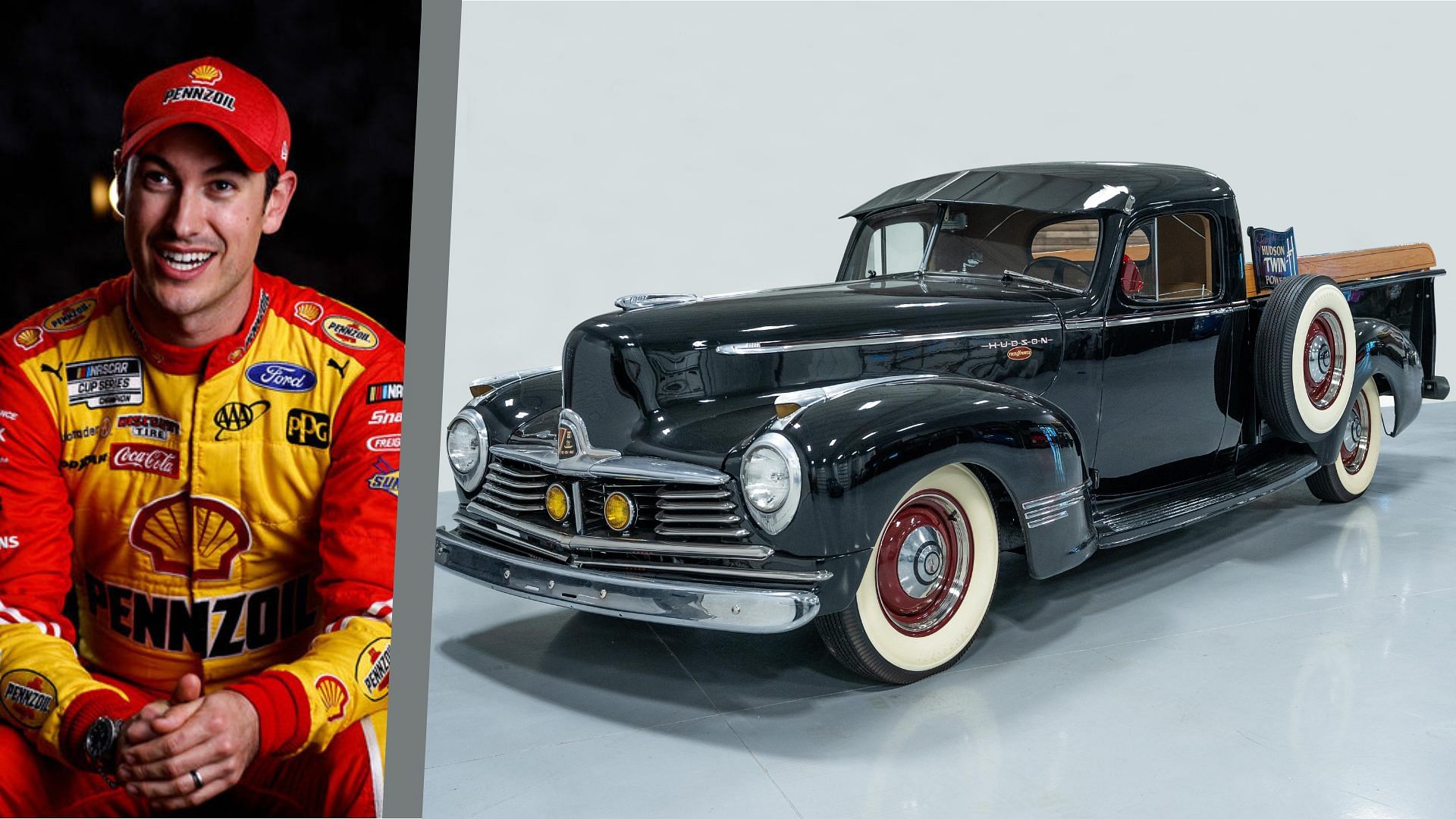 Joey Logano and his 1947 Hudson Pickup