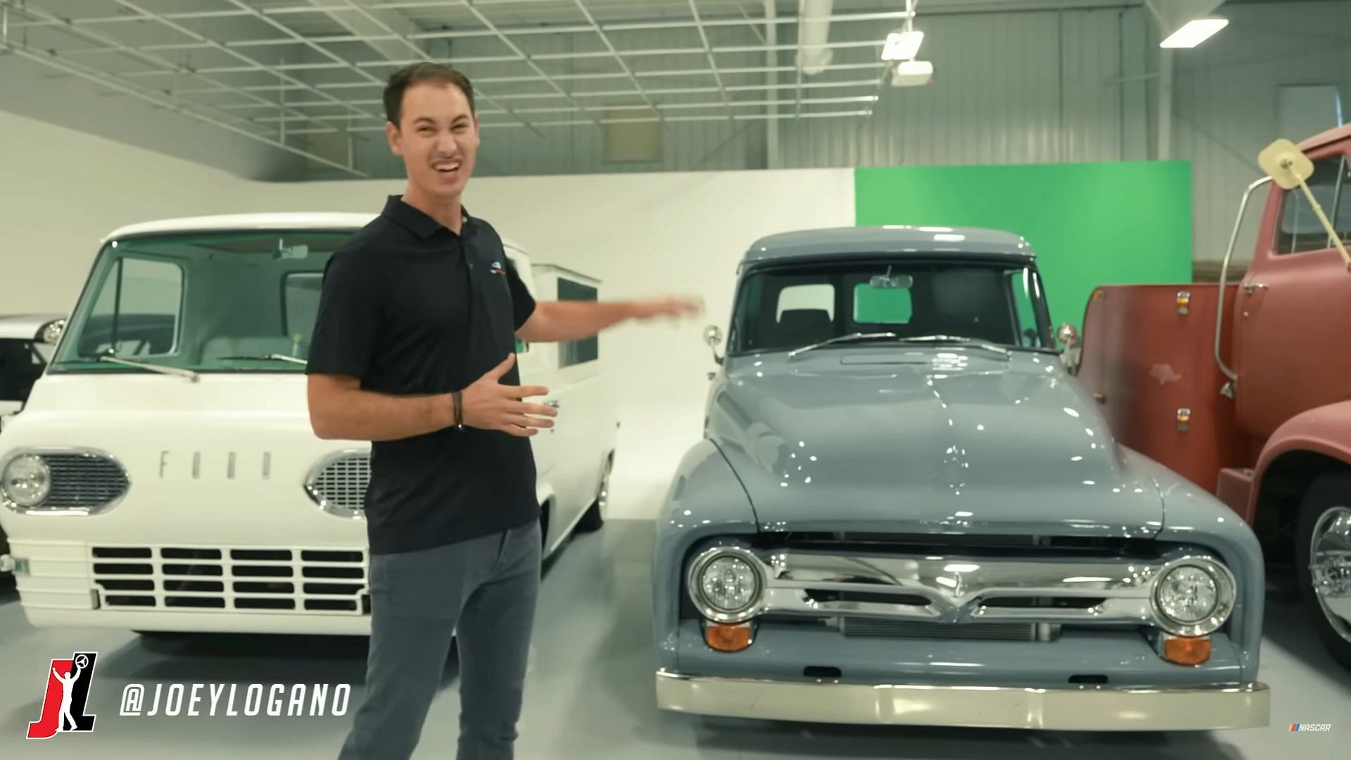 Joey Logano and his 1956 Ford Panel Van