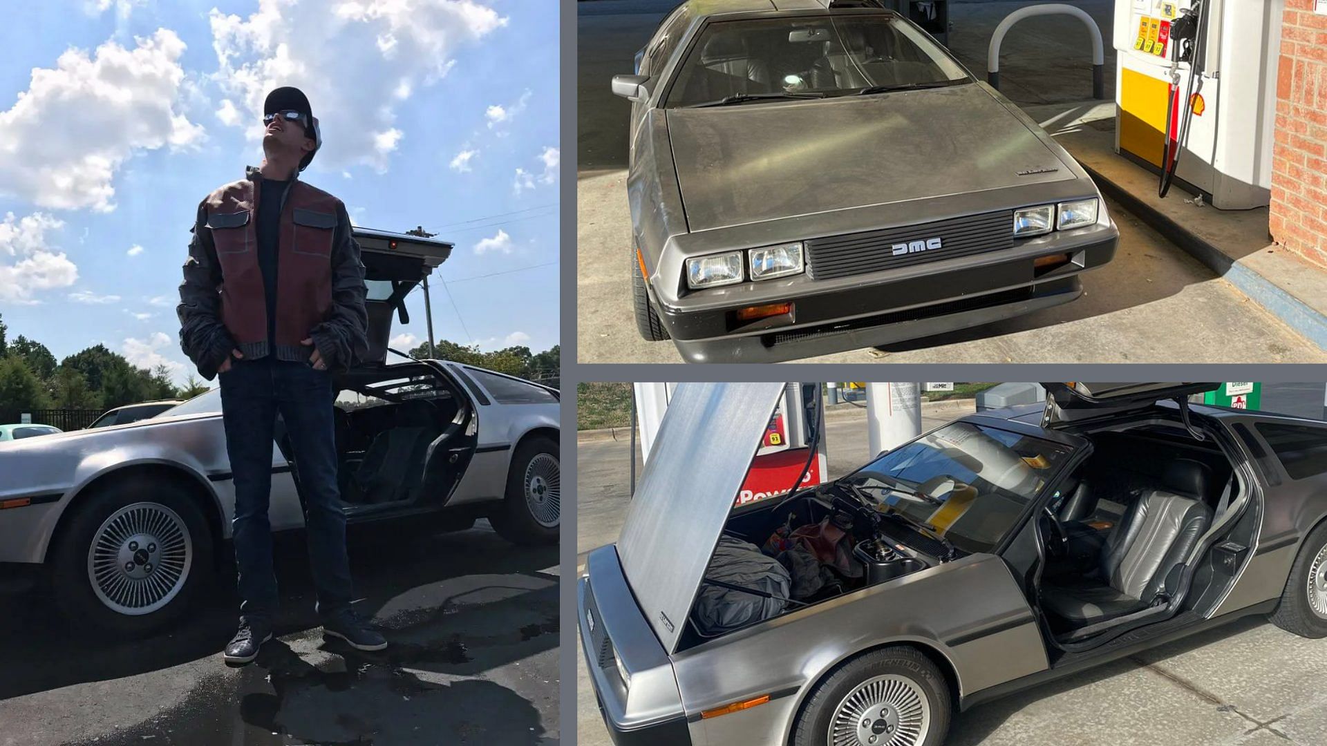 Joey Logano and his DMC DeLorean 