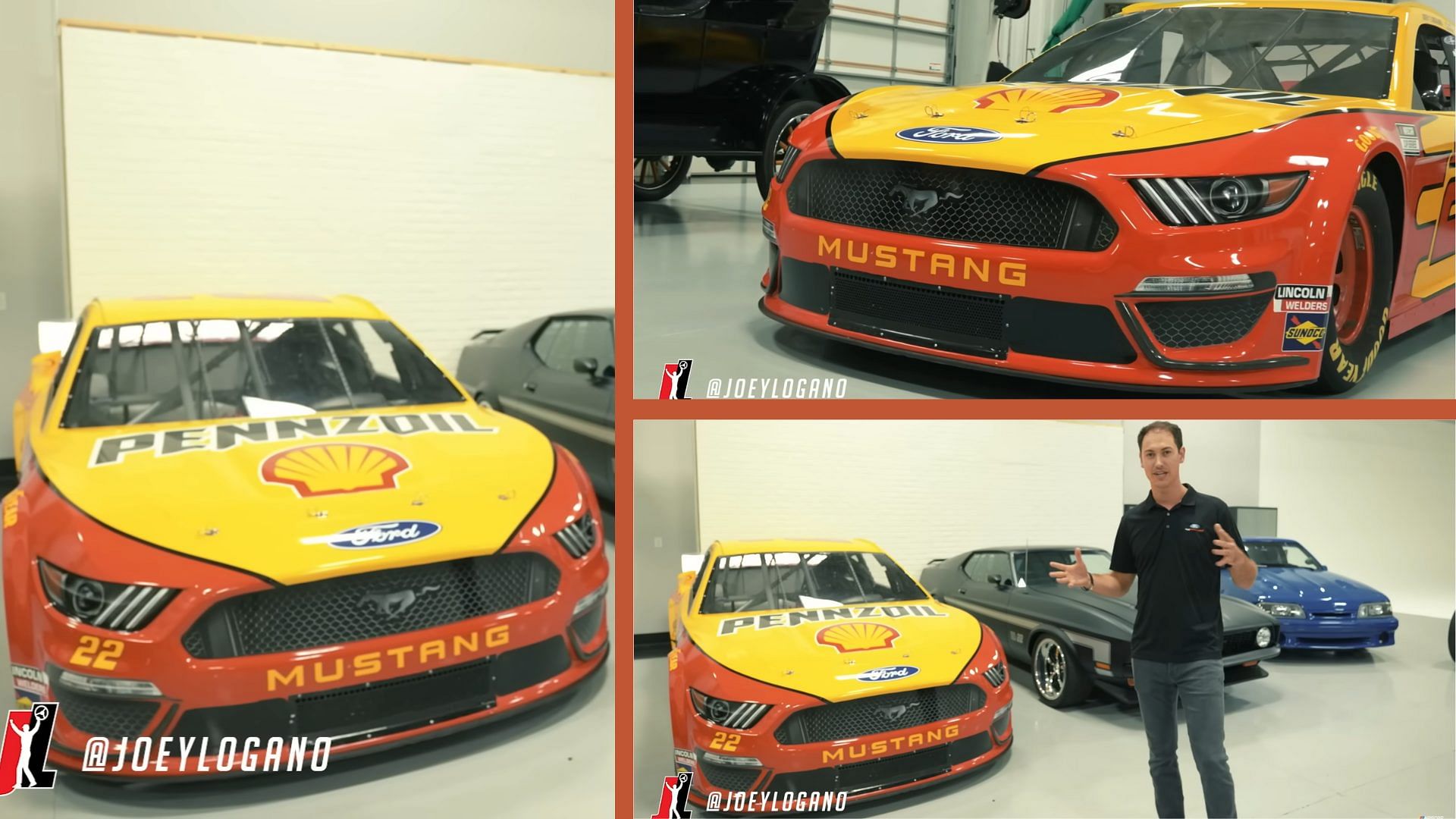 Joey Logano and his 2019 No. 22 Shell Pennzoil Ford Mustang