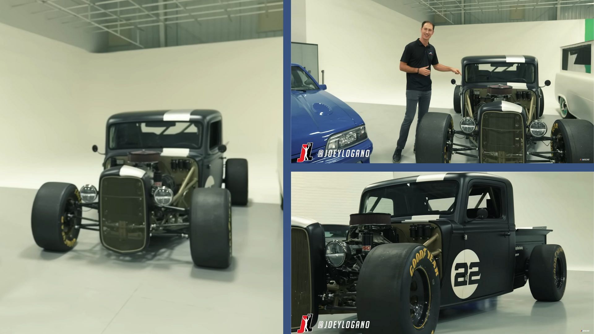 Joey Logano and his 1935 Factory Five Ford Drift Truck