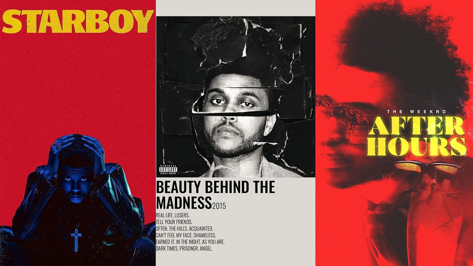 The Weeknd's best albums posters