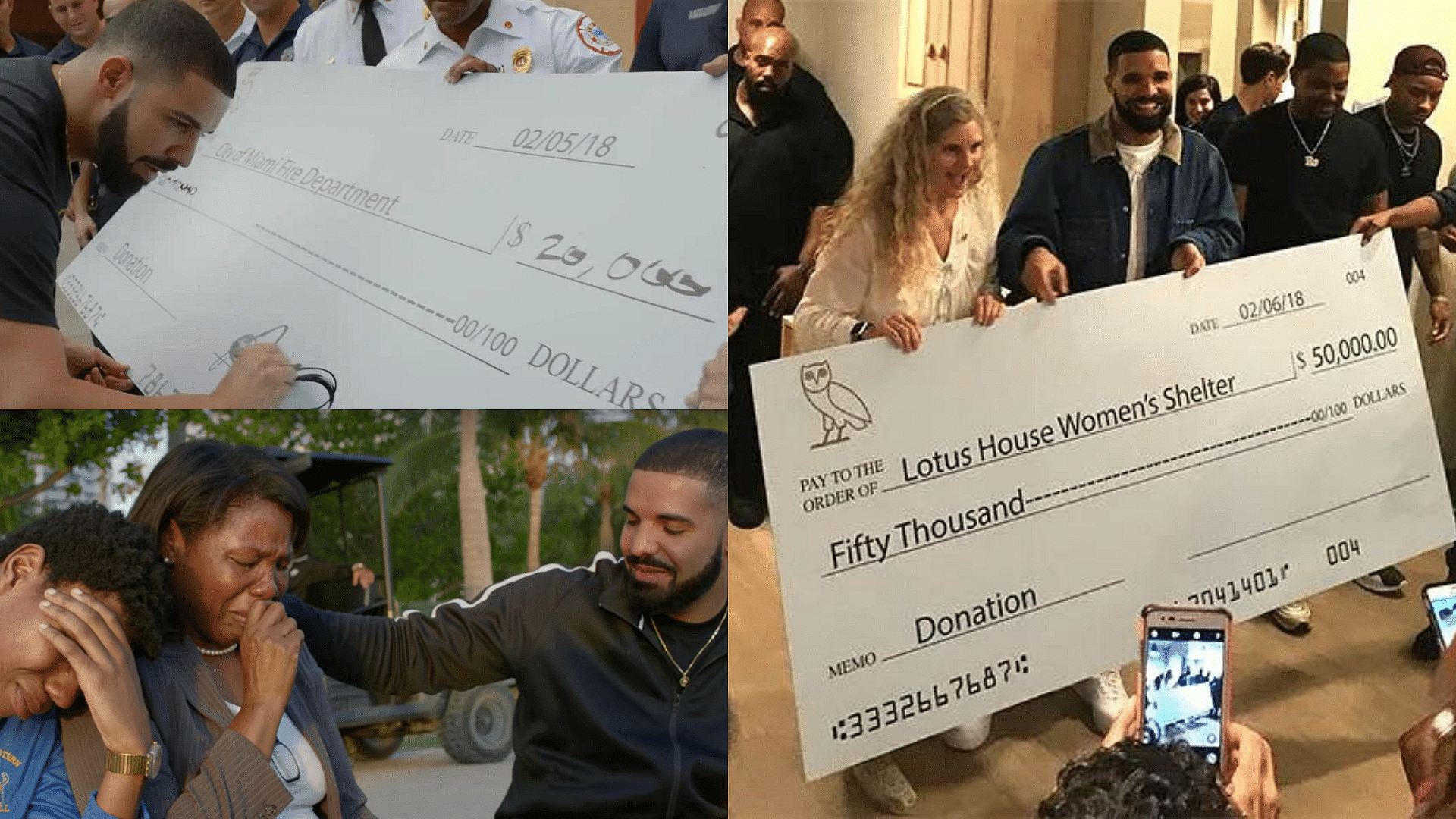 Drake's charitable contributions - God's Plan