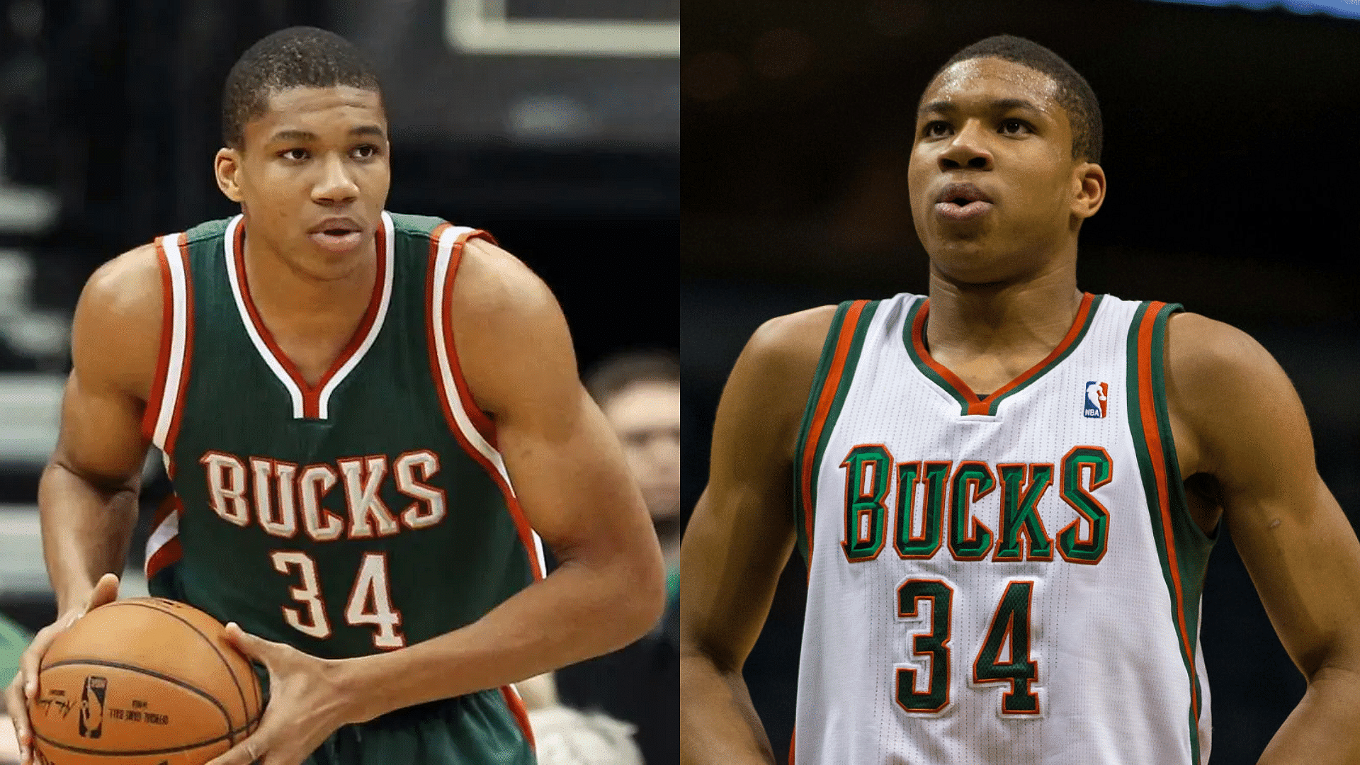 Giannis Antetokounmpo during his early days in the Bucks
