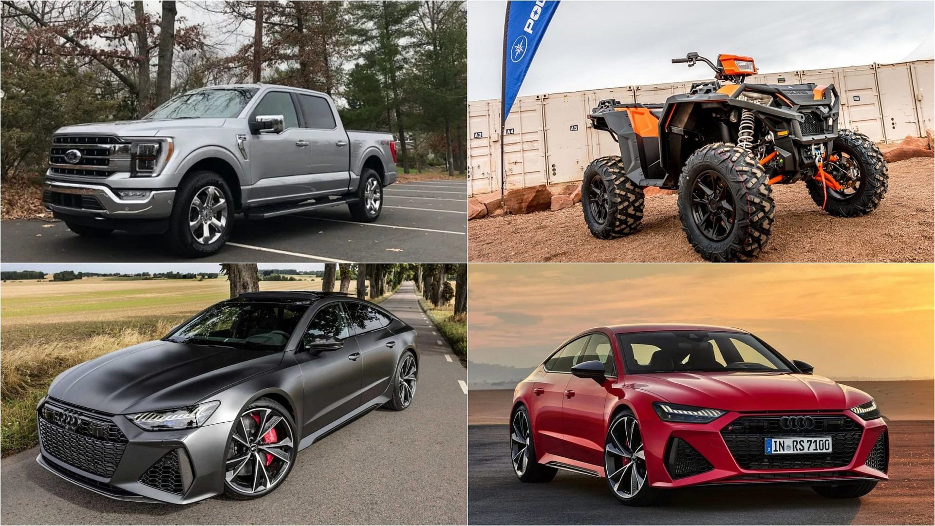 JJ Watt’s car collection includes audi rs7 sportback, ford f150 pickup truck and ATV