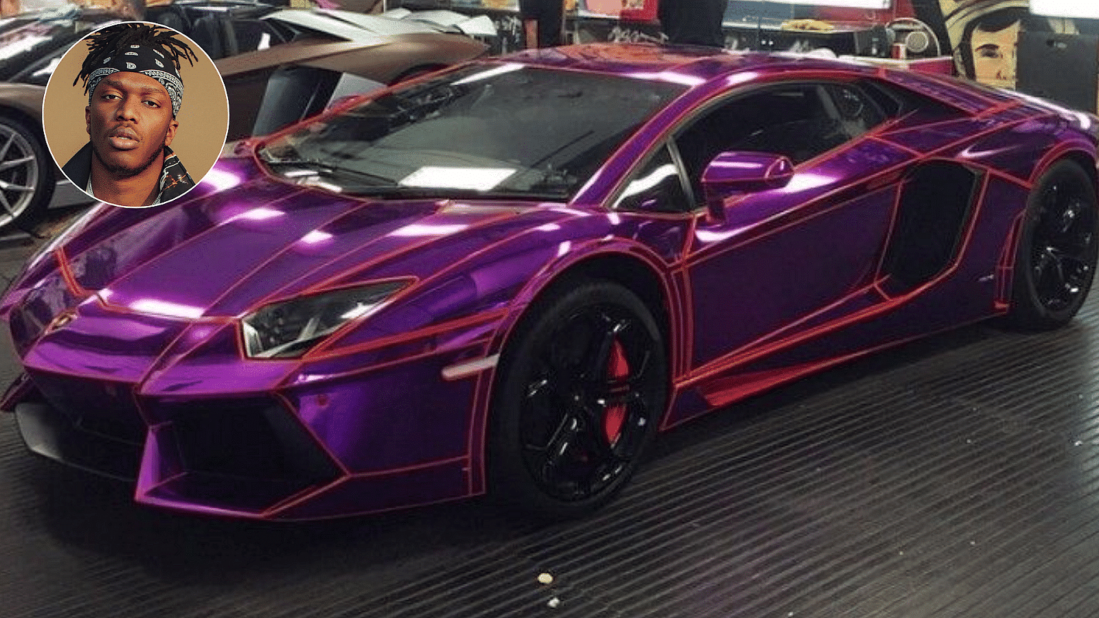 KSI's Lamborghini Aventador wrapped by Yiannimize