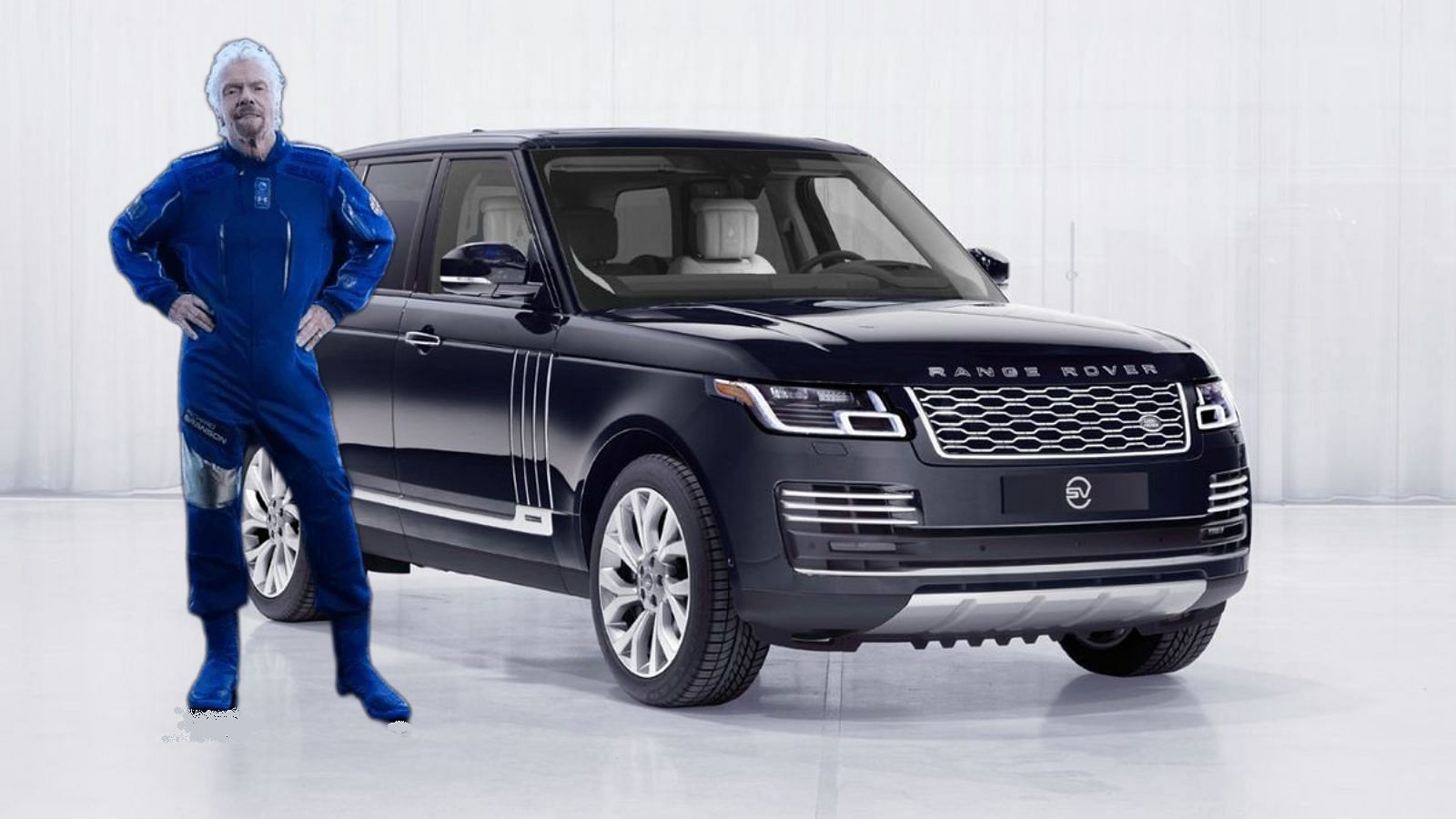 Richard Branson with Range Rover Astronaut Edition SUV