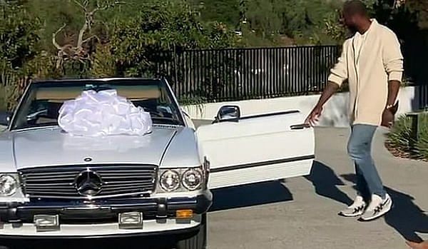 Dwyane Wade's white Mercedes-Benz SL Convertible