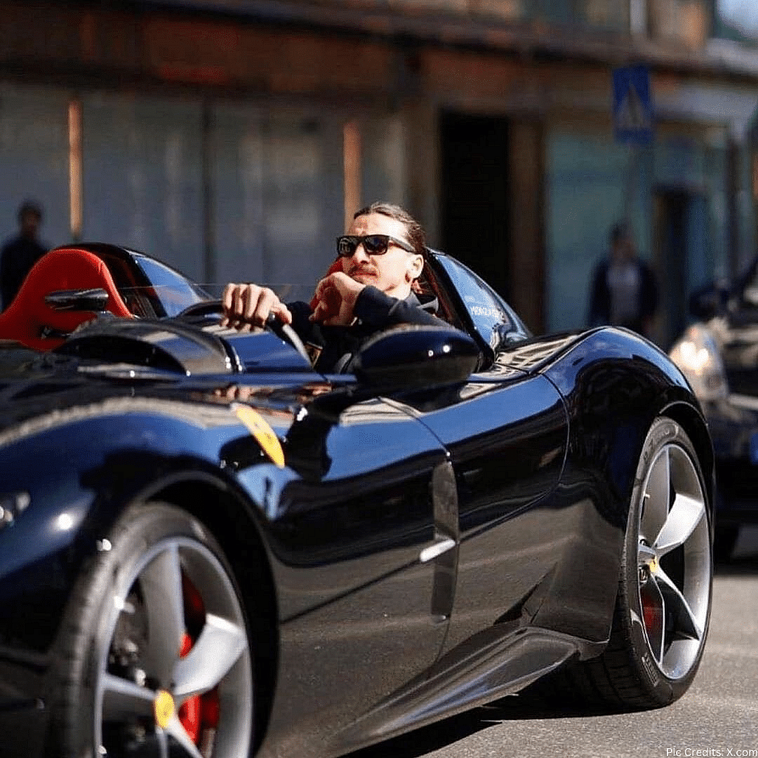 Zlatan Ibrahimovic’s black Ferrari Monza SP2