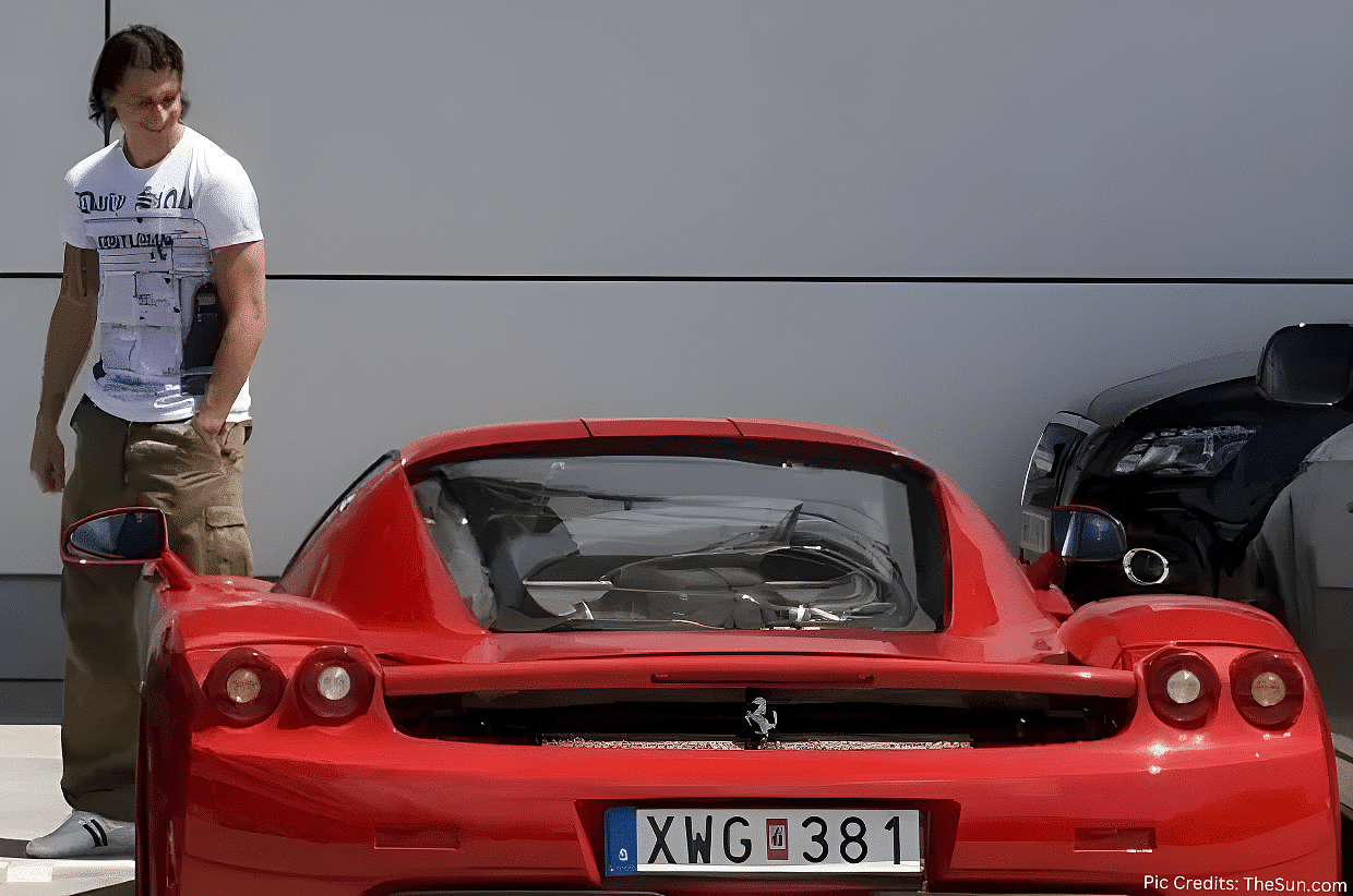 Zlatan Ibrahimovic’s red Ferrari Enzo Coupe