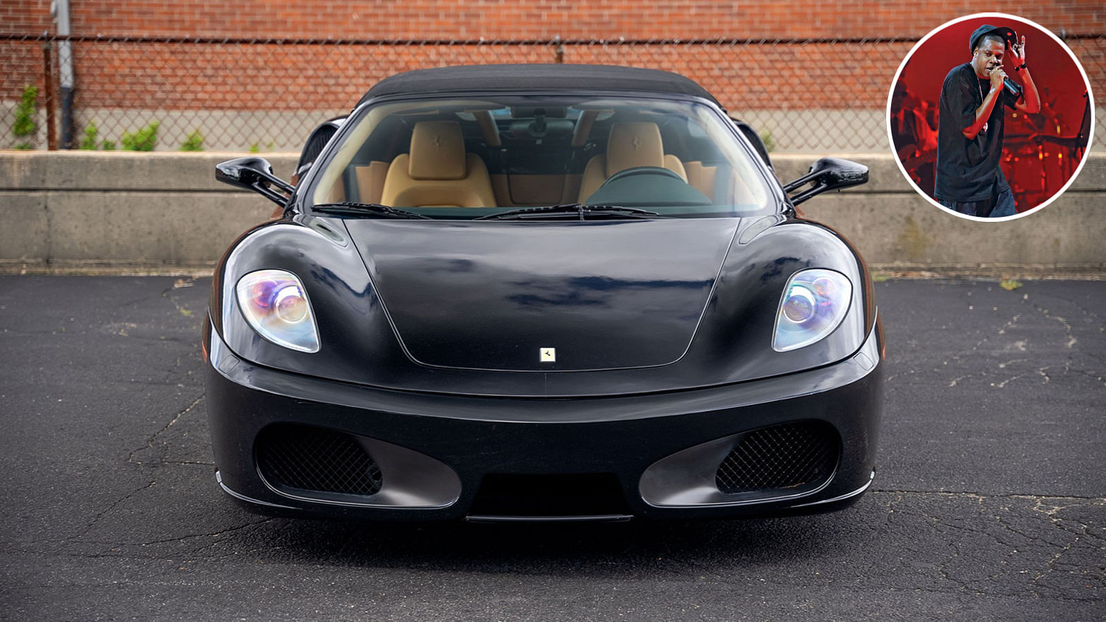 Jay-Z's Ferrari F430 Spider - Front facia, Black exterior color