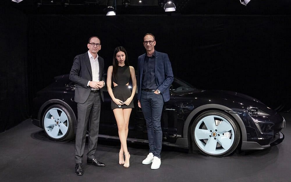 Blackpink singer Jennie Kim Taking Delivery Of Her New Porsche Taycan Electric Car