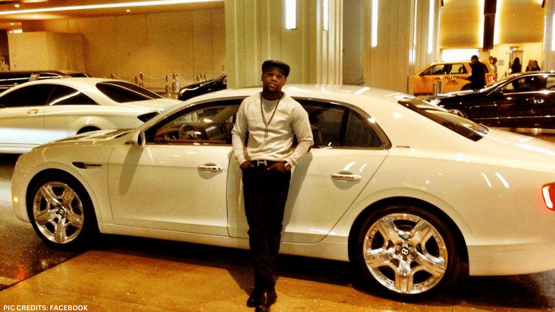 white Bentley Flying Spur sedan from floyd mayweather car collection 