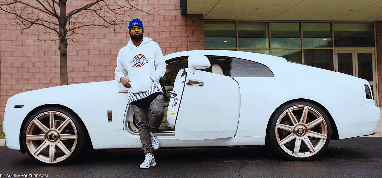 Odell Beckham Jr’s with his Custom White 2017 Rolls-Royce Wraith