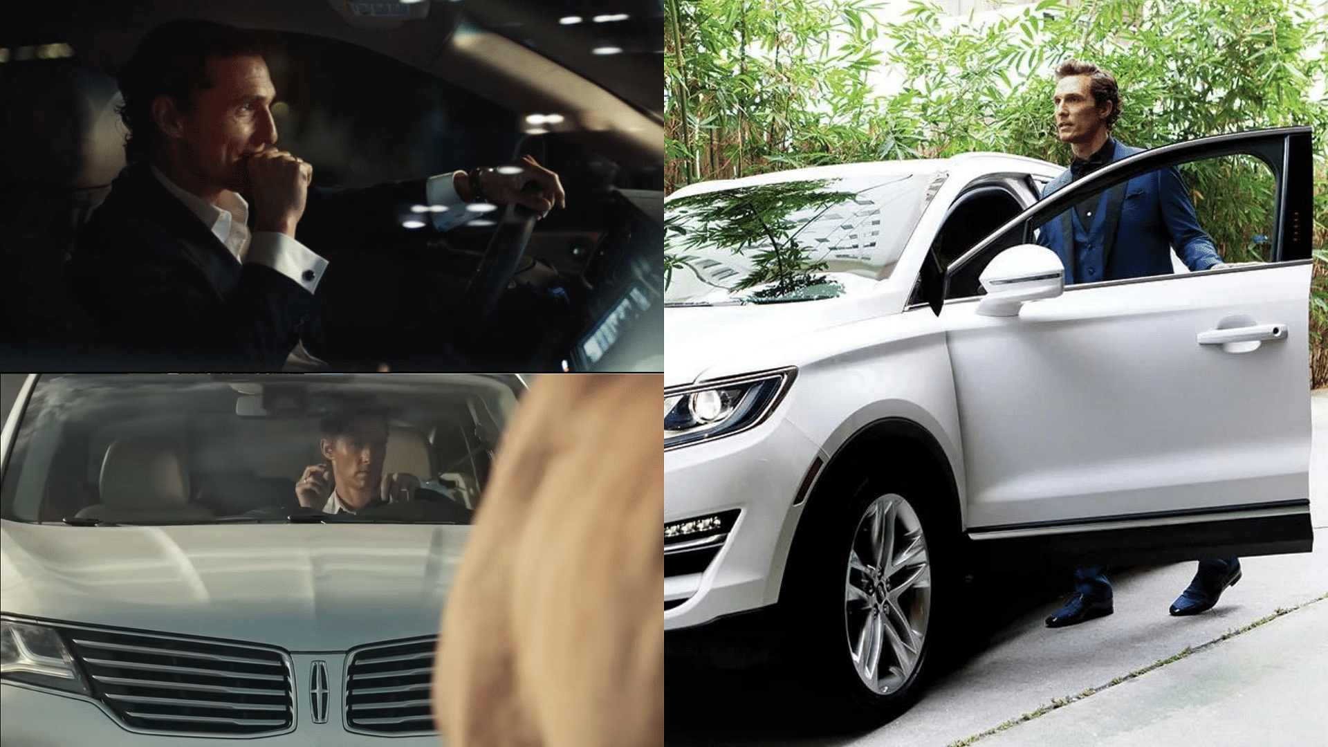 Matthew McConaughey driving and standing beside his 2016 Lincoln MKX