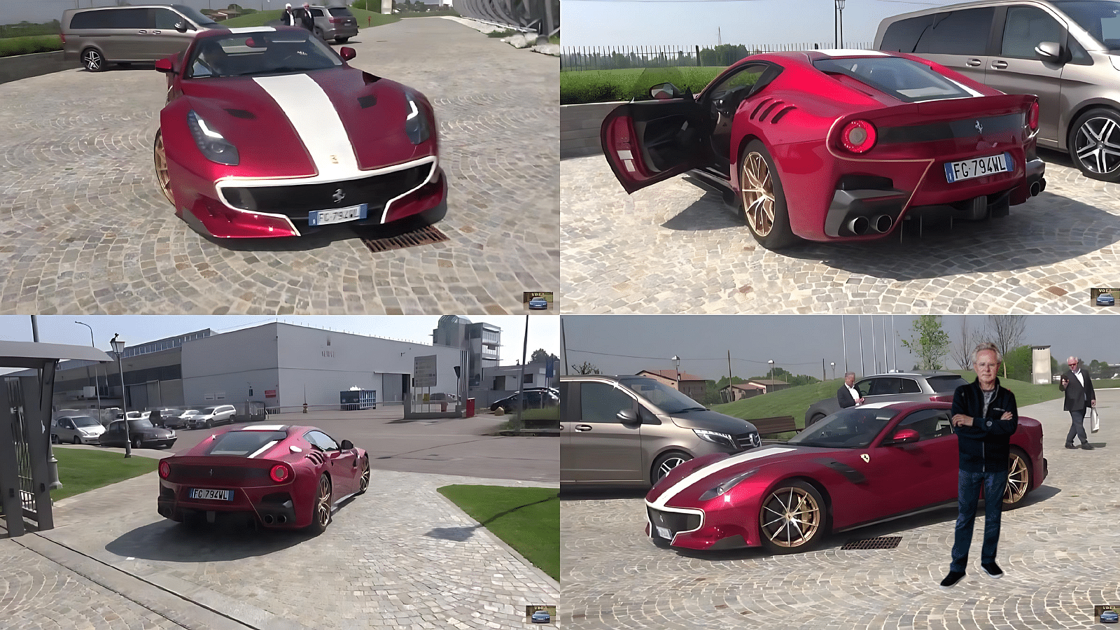 Horacio Pagani with his red Ferrari F12tdf