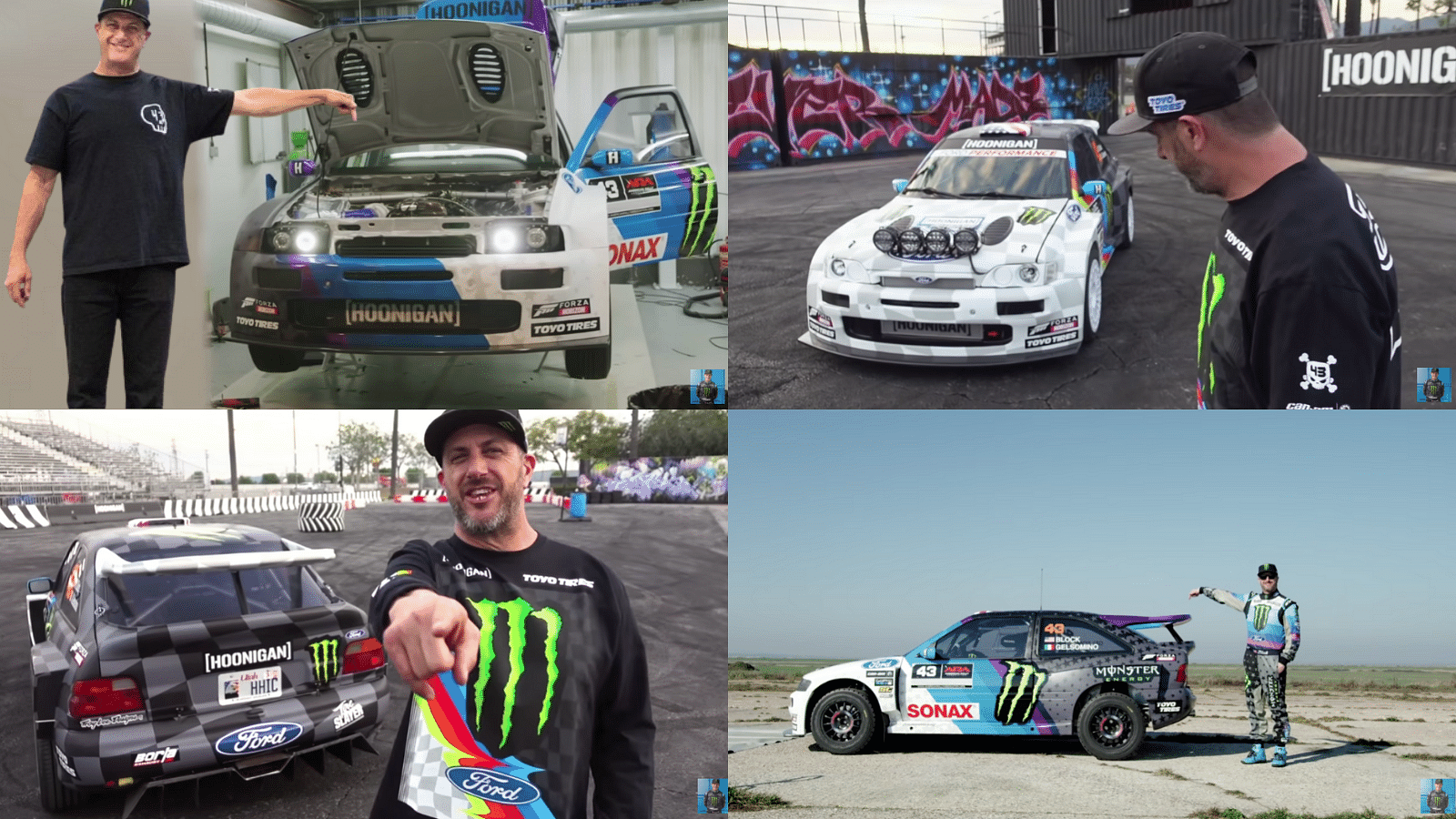 Ken Block with his 1994 Ford Escort RS Cosworth WRC COSSIE V2